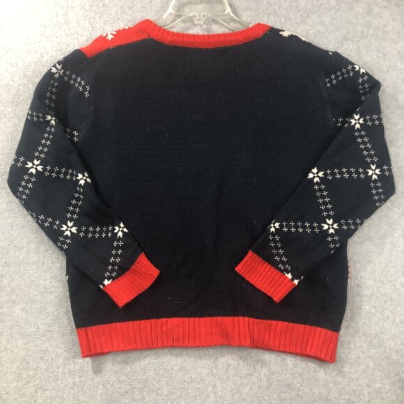 Ugly Christmas Sweater Cardigan snowflakes L - Picture 6 of 8